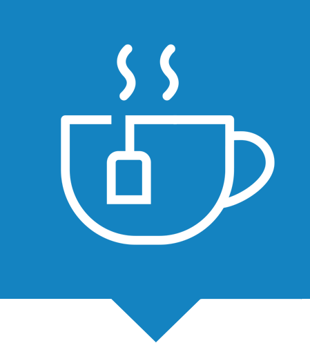 Coffee and tea market icon.