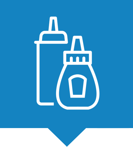 Condiments market icon.