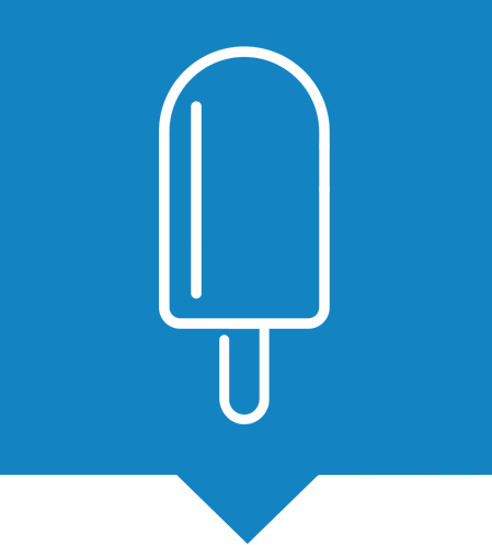 Frozen foods market icon.