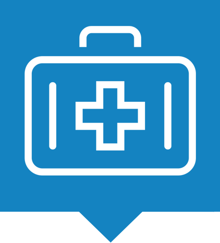 Medical packaging market icon.