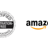 Amazon logo and certified frustration free stamp.