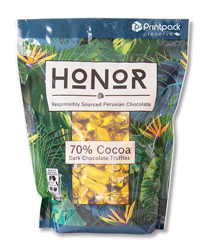 pouch of 70% Cocoa Honor chocolate