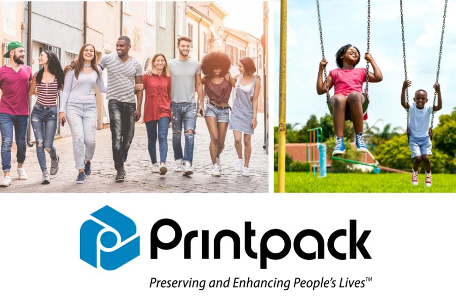 ad highlighting new Printpack tagline