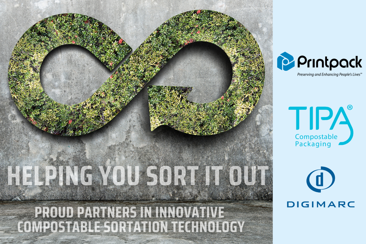 Printpack, TIPA and Digimarc partner to develop sortation technology for compostable packaging