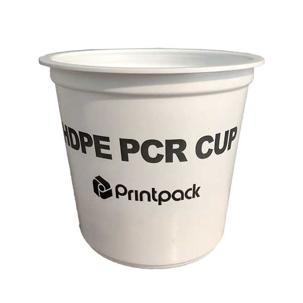 rigid cup packaged by Printpack Preserve