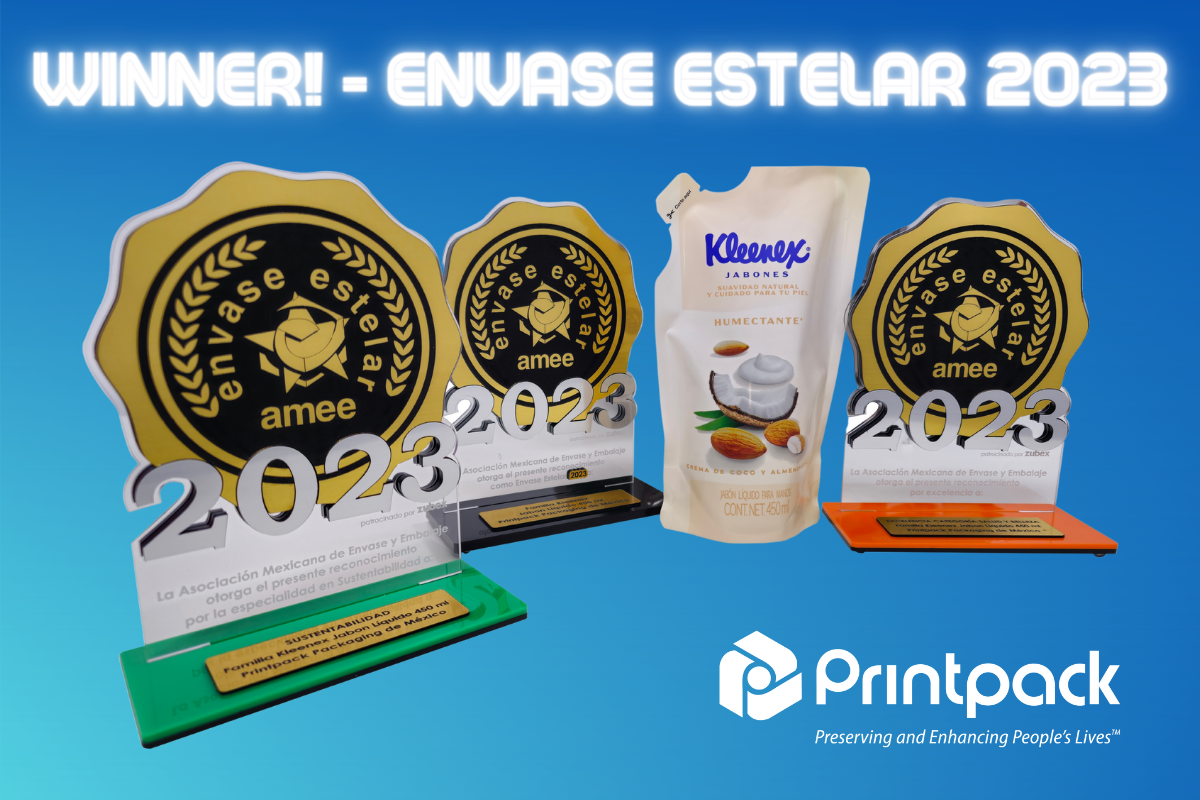 Printpack Mexico Earns Three Awards For The Liquid Soap Stand-up Pouch During the Envase Estelar 2023 Competition
